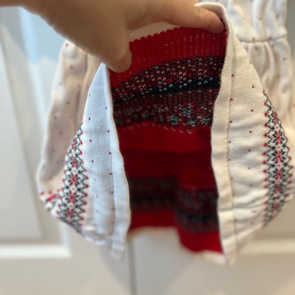 Janie and Jack White and Red A-line Dress with Puff Sleeves and Peter Pan Collar - Picture 5 of 5